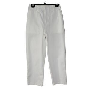 Brixton Women Pants, Vancouver White Chino Ankle Cropped Pants, Sz 27